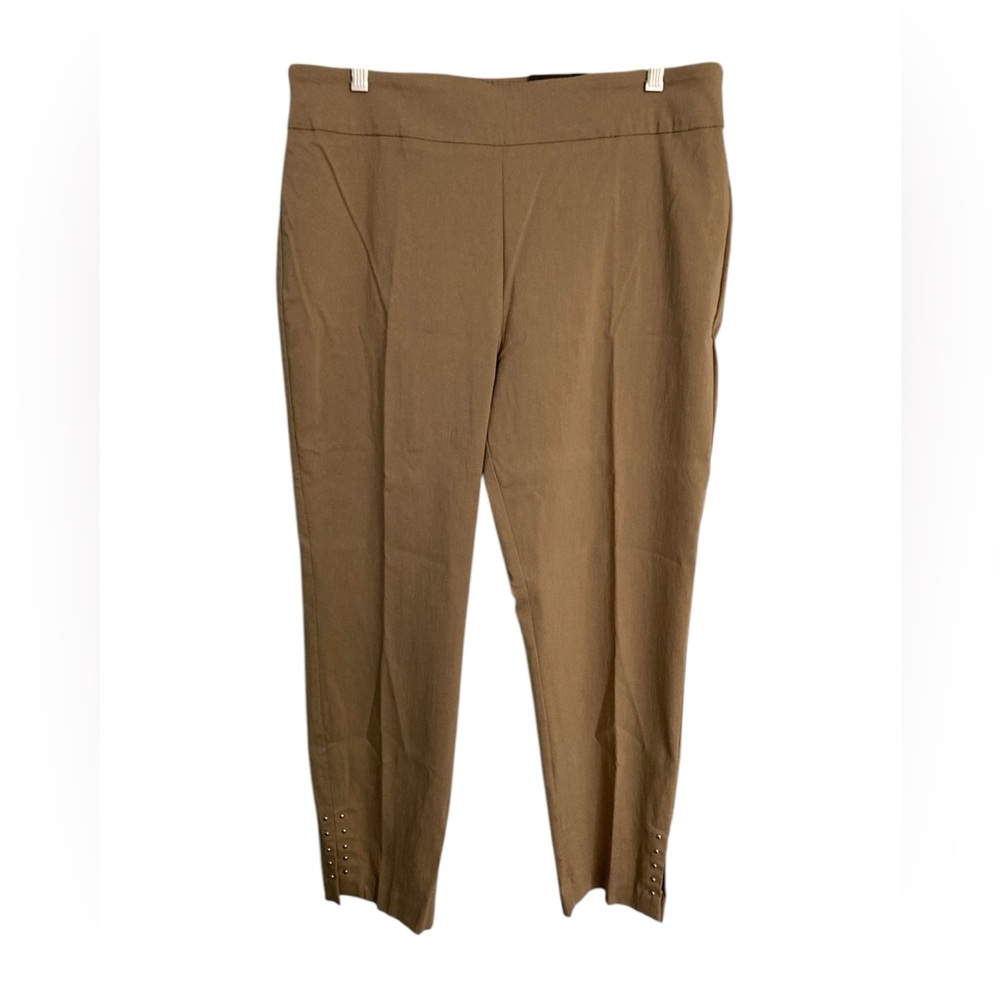 NWT roz & ALI Tan Classic Fit Ankle Pants Size 14